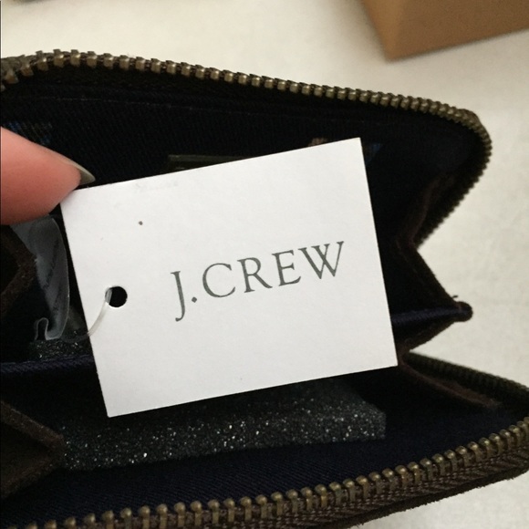 Early Y2k J crew wallet brown suede & green patented leather - with tags! - Picture 5 of 7